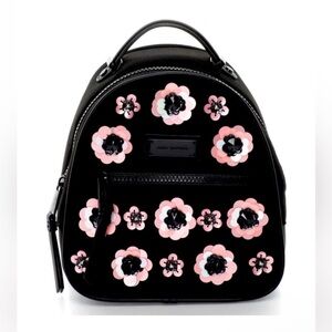 Juicy Couture Black and Pink Floral Backpack